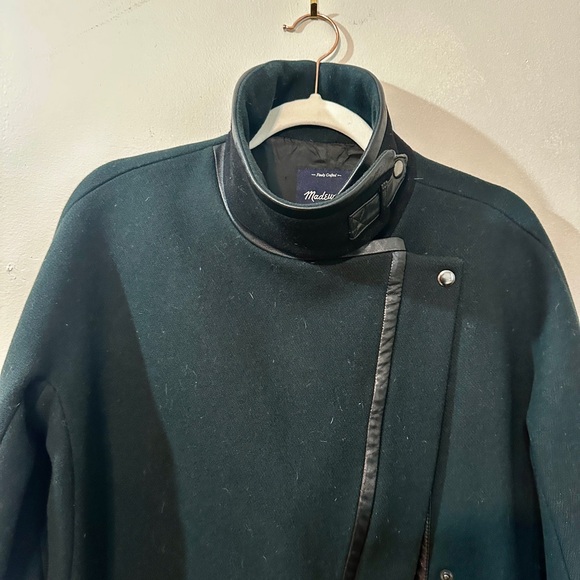 Madewell Dark Green and Black Women's Trench Coat - Picture 4 of 6